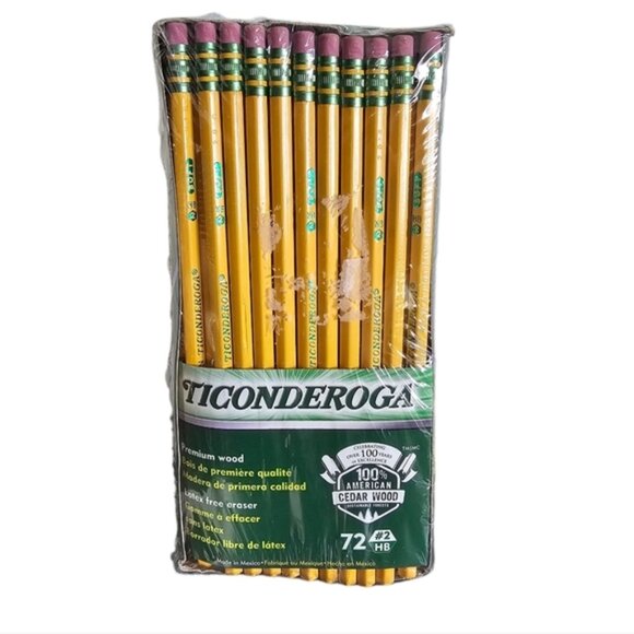 Ticonderoga Yellow Wood Pencils - 72 Pack NEW - Picture 2 of 7